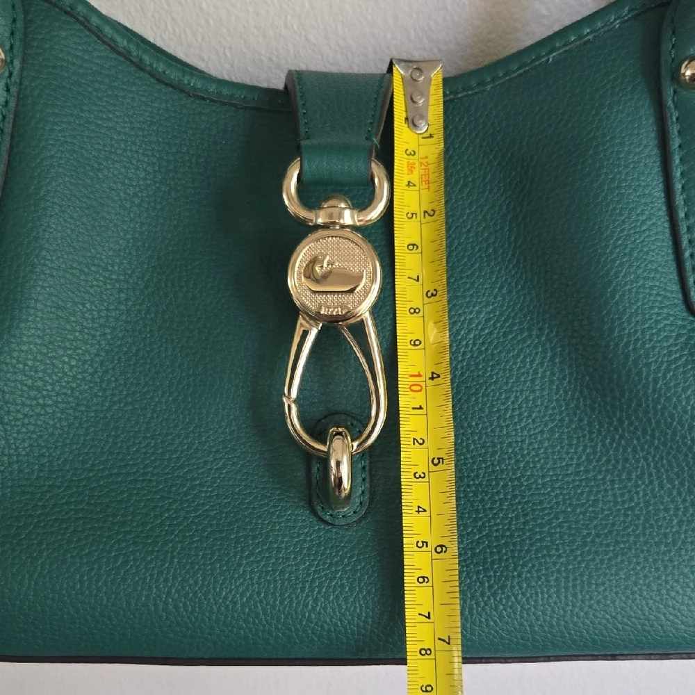 Dooney & Bourke Leaf Green Leather Shoulder Bag with Gold Accents - Picture 9 of 9